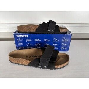 Birkenstock Oita Suede Leather Unisex Sandals black size US W11 M9 EU42 Narrow F